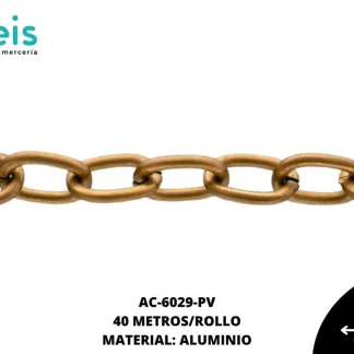 CADENA ALUMINIO 6.3MM REF: 1510 PAVON 40 METROS/ROLLO