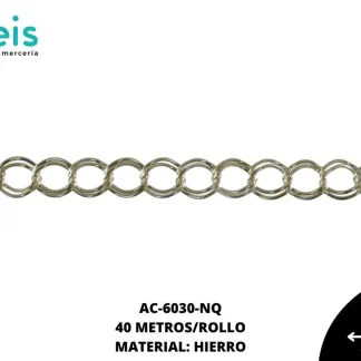 CADENA HIERRO DBL REF: J107 NIQUEL 40 METROS/ROLLO