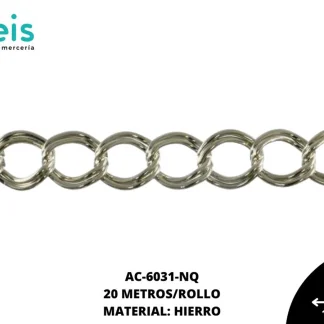 CADENA HIERRO DBL REF: J110 NIQUEL 20 METROS/ROLLO