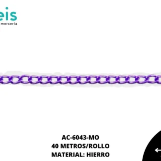 CADENA HIERRO 2.85MM REF:0.8 MORADO 40 METROS/ROLLO