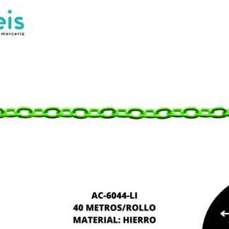 CADENA HIERRO ARGOLLA 2.77MM REF:0.8 LIMÓN 40 METROS/ROLLO