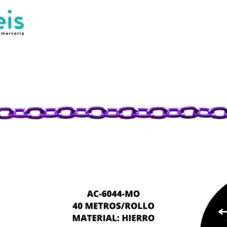 CADENA HIERRO ARGOLLA 2.77MM REF:0.8 MORADO 40 METROS/ROLLO