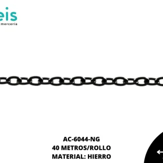 CADENA HIERRO ARGOLLA 2.77MM REF:0.8 NEGRO 40 METROS/ROLLO