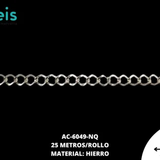 CADENA HIERRO 7MM REF: KJ164 NIQUEL 25 METROS/ROLLO
