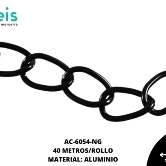 CADENA ALUMINIO 10MM REF: FY023 NEGRO 40 METROS/ROLLO