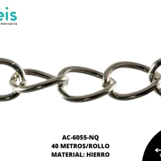 CADENA HIERRO 8MM REF: 4(1.4)B NIQUEL 40 METROS/ROLLO