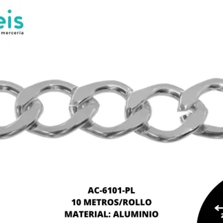 CADENA ALUMINIO MARTILLADA 20X15.6MM REF: N341520 PLATA 1