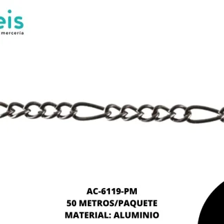 CADENA HIERRO 4MM REF: TH-0.04 PLOMO 50 METROS/PAQUETE