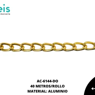 CADENA ALUMINIO 7X4.1MM REF: 1631 DORADO 40 METROS/ROLLO