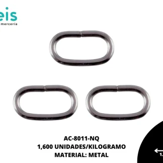 ARGOLLA METALIZADA OVAL REF: 1.2 NIQUEL 1600 U/KG