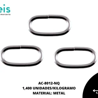 ARGOLLA METALIZADA OVAL REF: 1.4 NIQUEL 1400 U/KG