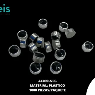 REMACHES PLASTICO PIEDRA AC090-NEG 14mm 1,000 PZ/PQT NEGRO