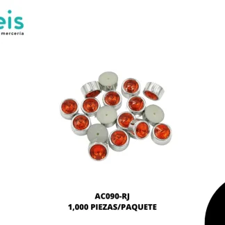 REMACHES PLASTICO PIEDRA AC090-RJ 14mm 1,000 PZ/PQT ROJO