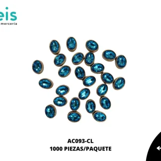 REMACHES PLASTICO OVALO AC093-CL 13mmX17mm 1,000 PZ/PQT CIELO