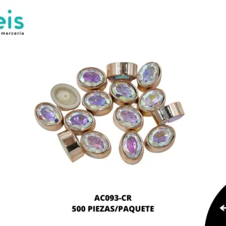 REMACHES PLASTICO OVALO AC093-CR 13mmX17mm 1,000 PZ/PQT CRISTAL