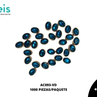 REMACHES PLASTICO OVALO AC093-VD 13mmX17mm 1,000 PZ/PQT VERDE