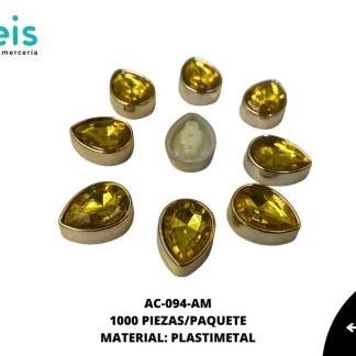 REMACHES PLASTICO GOTA AC094-DR 16mmX21mm 500 PZ/PQT DORADO