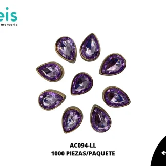 REMACHES PLASTICO GOTA AC094-LL 16mmX21mm 1,000 PZ/PQT LILA