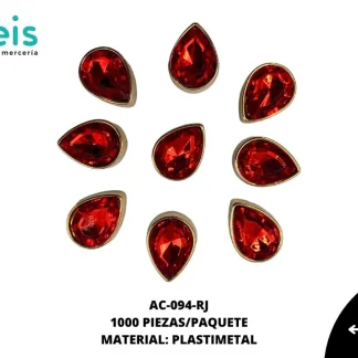 REMACHES PLASTICO GOTA AC094-RJ 16mmX21mm 500 PZ/PQT ROJO