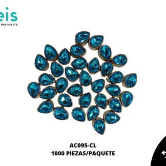 REMACHES PLASTICO GOTA AC095-CL 12.8mmX16.6mm 1,000 PZ/PQT CIELO