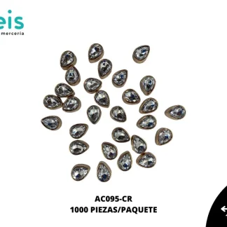 REMACHES PLASTICO GOTA AC095-CR 12.8mmX16.6mm 1,000 PZ/PQT CRISTAL
