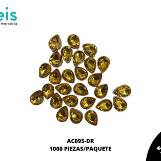 REMACHES PLASTICO GOTA AC095-DR 12.8mmX16.6mm 1,000 PZ/PQT DORADO
