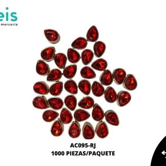 REMACHES PLASTICO GOTA AC095-RJ 12.8mmX16.6mm 1,000 PZ/PQT ROJO