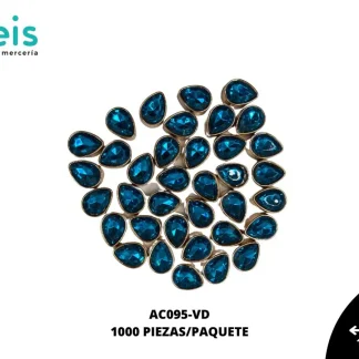 REMACHES PLASTICO GOTA AC095-VD 12.8mmX16.6mm 1,000 PZ/PQT VERDE