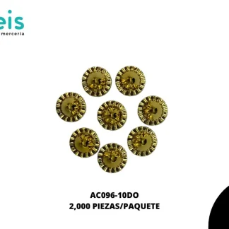 REMACHES PLASTICO SOMBRERO AC096-10DO 10mm 2,000 PZ/PQT DORADO