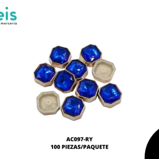 REMACHES PLASTICO OCTAGONO AC097-RY 22mm 100 PZ/PQT REY