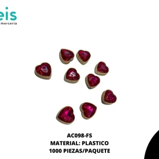 REMACHES PLASTICO CORAZON AC098-FS 13mm 1,000 PZ/PQT FIUSHA