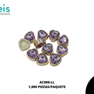 REMACHES PLASTICO CORAZON AC098-LL 13mm 1,000 PZ/PQT LILA