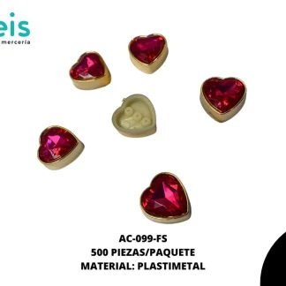 REMACHES PLASTICO CORAZON AC099-FS 17mm 500 PZ/PQT FIUSHA