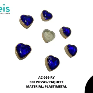 REMACHES PLASTICO CORAZON AC099-RY 23mm 500 PZ/PQT REY