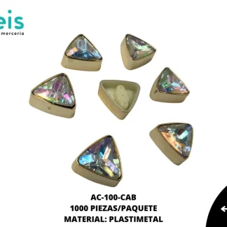 REMACHES PLASTICO OCTAGONO AC100-CR 23mm 500 PZ/PQT CRISTAL