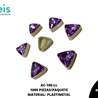 REMACHES PLASTICO TRIANGULO AC100-LL 22mmX22mm 1,000 PZ/PQT LILA