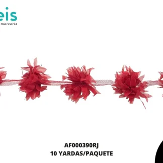 FLOR TULL AF390 ROJO