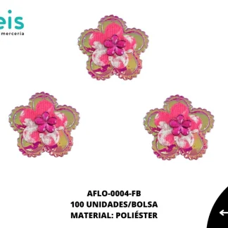 ACCESORIOS FLORES CON PIEDRA AFLO-0004-FB 30mm 100 PZ/PQT FIUSHA BOREAL