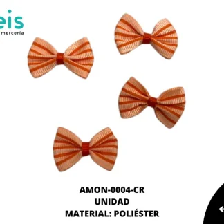 ACCESORIOS MOÑOS COMBINADO AMON-0004-CR 35mmX25mm 100 PZ/PQT CORAL