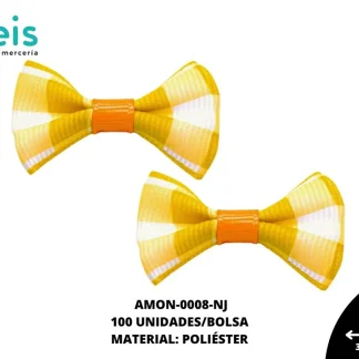 ACCESORIOS MOÑOS ESCOCES AMON-0008-NJ 35mmX25mm 100 PZ/PQT NARANJA
