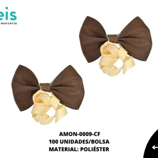 ACCESORIOS MOÑOS FALLA AMON-0009-CF 5cmX1.1cm 100 PZ/PQT CAFÉ