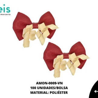 ACCESORIOS MOÑOS FALLA AMON-0009-VN 5cmX1.1cm 100 PZ/PQT VINO