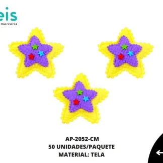 ACCESORIOS INFANTILES ESTRELLA AP-2052-CM 6cmX6.5xm 50 PZ/PQT CREMA