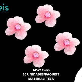 APLIC FLOR TULL REF: 1250B-4 ROSA 50 u/pqt