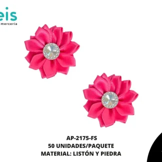 ACCESORIOS INFANTILES FLOR LISTON PIEDRA AP-2175-FS 38mm 50 PZ/PQT FIUSHA
