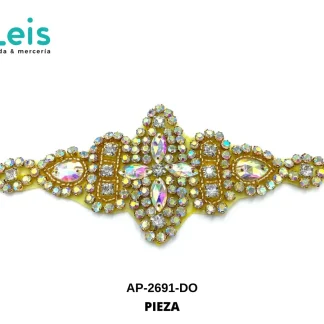 APLICACION NOVIA STRASS-PIEDRA REF: 5012 DORADO 20u/pqt