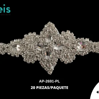 APLICACION NOVIA STRASS-PIEDRA REF: 5012 PLATA 20u/pqt