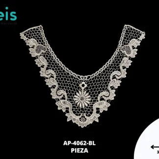 CUELLOS POLIESTER BRILLOSO PLANO AP-4062-BL 30cmX37cm BLANCO
