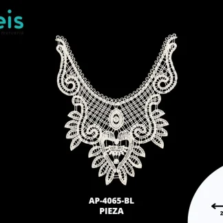 CUELLOS POLIESTER BRILLOSO PLANO AP-4065-BL 34cmX26cm BLANCO