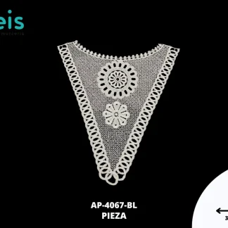 CUELLOS POLIESTER BRILLOSO PLANO AP-4067-BL 34cmX31cm BLANCO